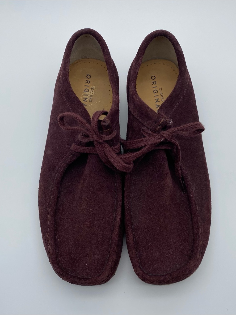 Clarks Originals Wallabees Suede Purple Burgundy Women’s 9/ Men's 7.5